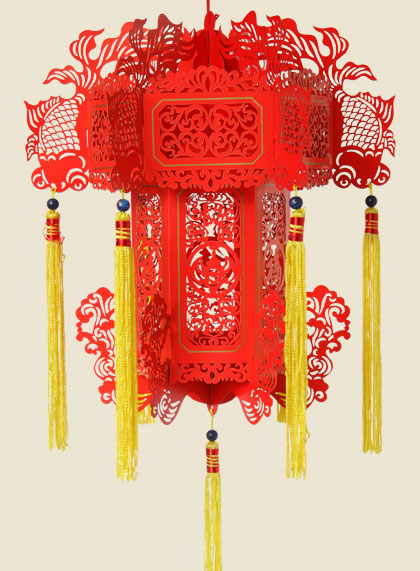 “全鏤空”紙雕宮燈